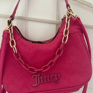 Juicy Couture Fuchsia Shoulder Bag with Gold Accents